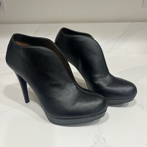 Audrey Brooke Ankle Bootie - Black vegan leather
